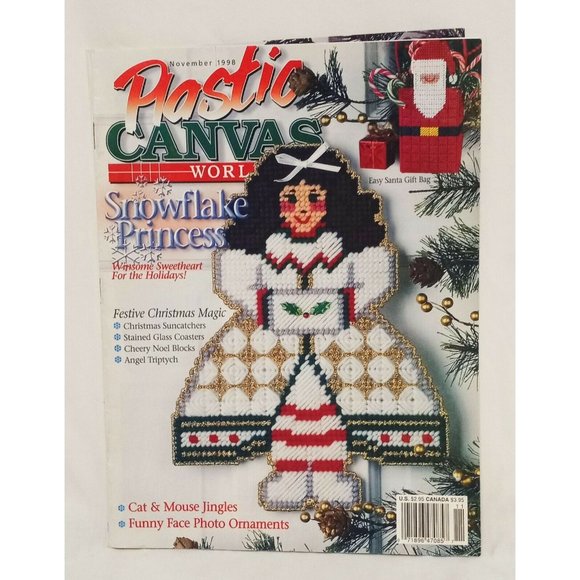 Plastic Canvas World Magazine November 1998 Festive Christmas Magic Cat Mouse - Picture 1 of 9
